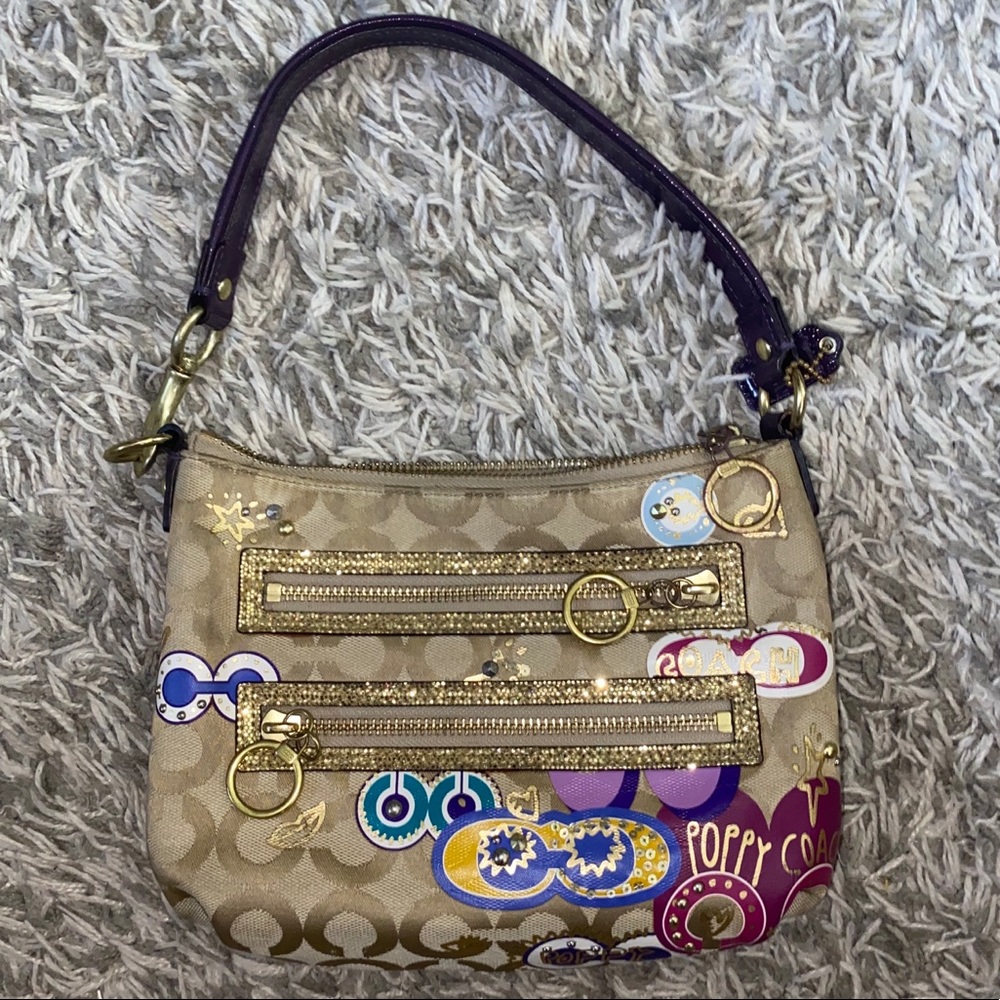 RARE AUTHENTIC Coach Poppy Top Handle Mini Purse